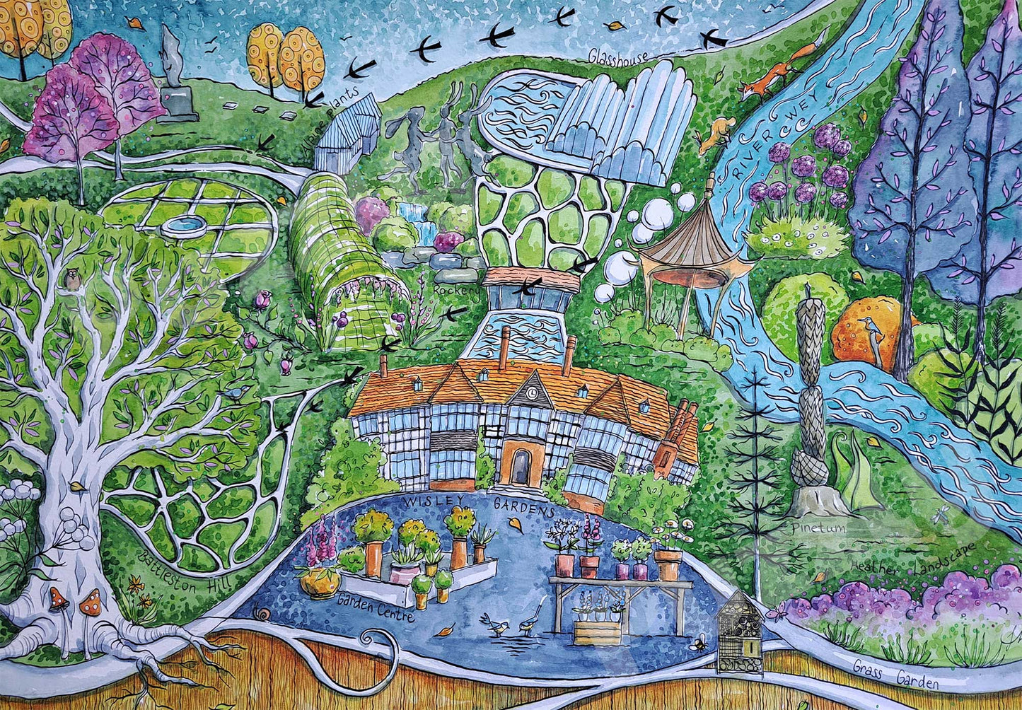 RHS Garden Wisley wooden jigsaw puzzle by Puzzly
