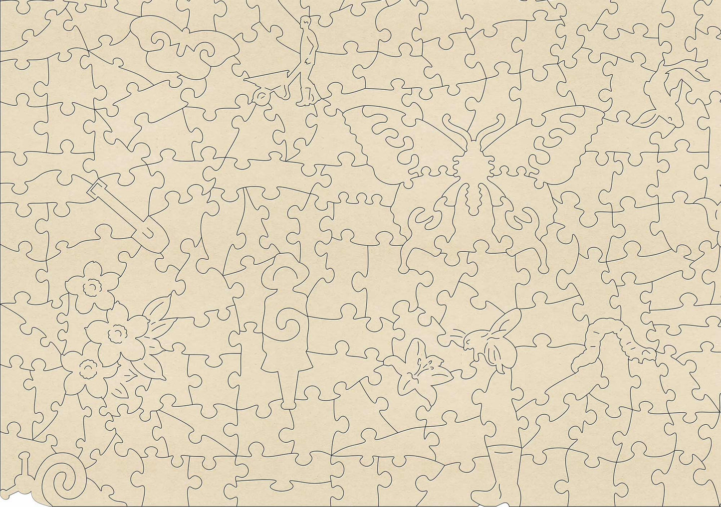 RHS Garden Wisley wooden jigsaw puzzle. Artwork by the renowned artist Judit Matthews. A fun Wisley Gardens puzzle with lots of Gardening themed pieces. A great puzzle for gardeners and landscape artists. Made in Britain