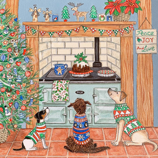 A Christmas wooden jigsaw featuring Lisa Davies 'All Hail the Christmas Puddling'.  A quality wooden jigsaw puzzle by the Puzzly Company.