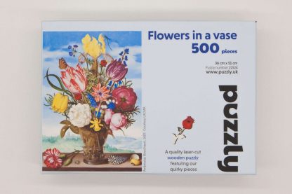 Fine art flowers wooden puzzle
