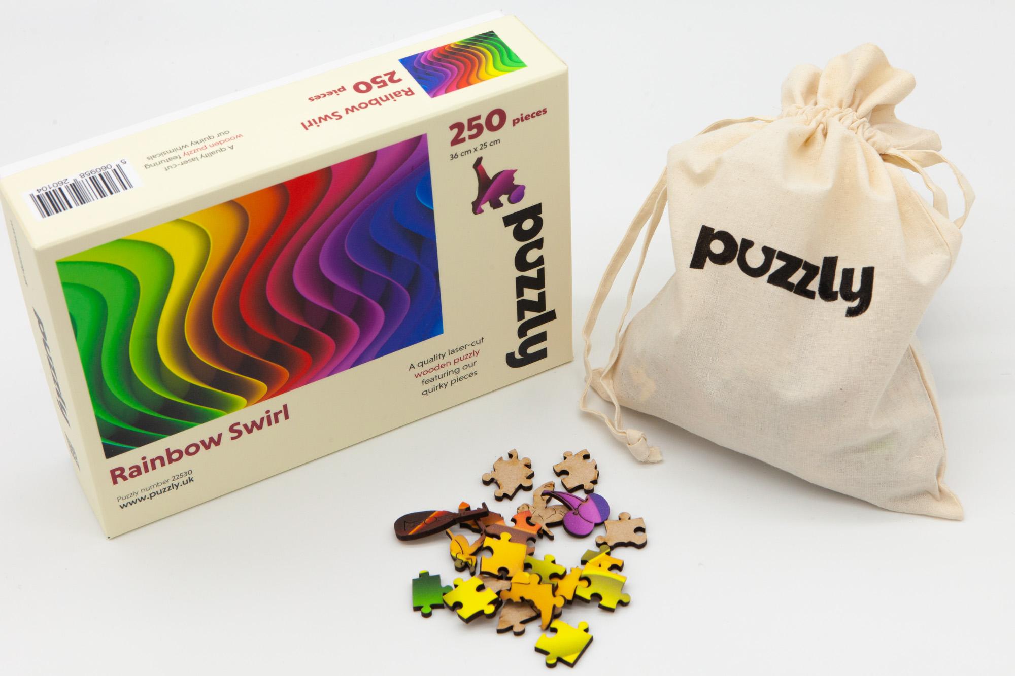 Rainbow Swirl Wooden Puzzle From The Puzzly Company