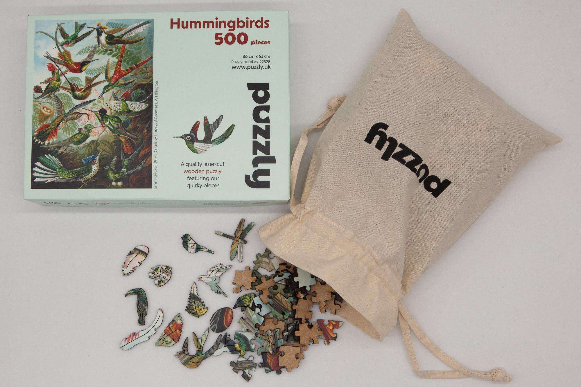 Hummingbirds, an adult wooden puzzle