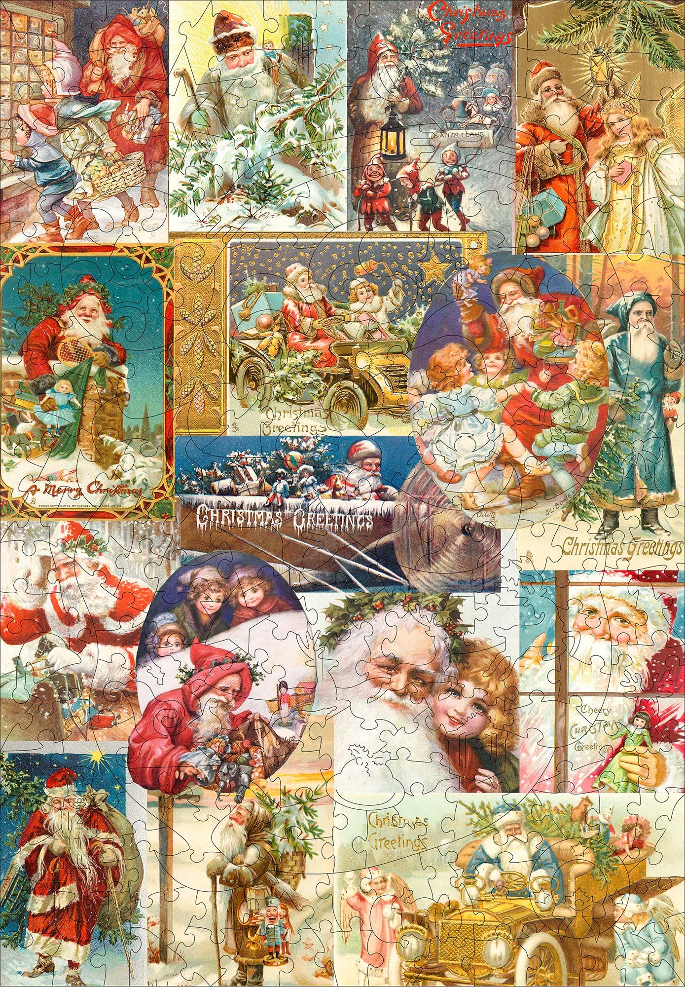 Christmas Greetings Wooden Jigsaw puzzle design
